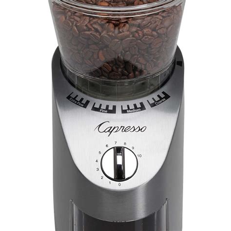 capresso metal die-cast housing conical burr grinder instruction manual|Capresso infinity burr grinder manual.